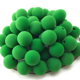 Premium Foam Clown Noses is made from high quality soft foam. The 1.5" bright green sphere has a slit that is easily opened up and the clown nose is placed on person's nose. To order select the quantity needed from drop down menu.