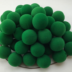 Premium Foam Clown Noses is made from high quality soft foam. The 2" dark green sphere has a slit that is easily opened up and the clown nose is placed on person's nose. To order select the quantity needed from drop down menu.