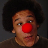 Premium Foam Clown Noses are made from high quality soft foam. The 2" Bright red sphere has a slit that is easily opened up and the clown nose is placed on person's nose.