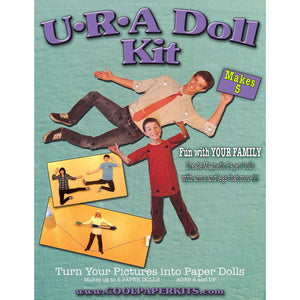 The URA Doll Kits lets you take pictures of your beloved friends and family and turn them into paper dolls that will stick to your fridge.  The possibilities are endless on how you can use them.